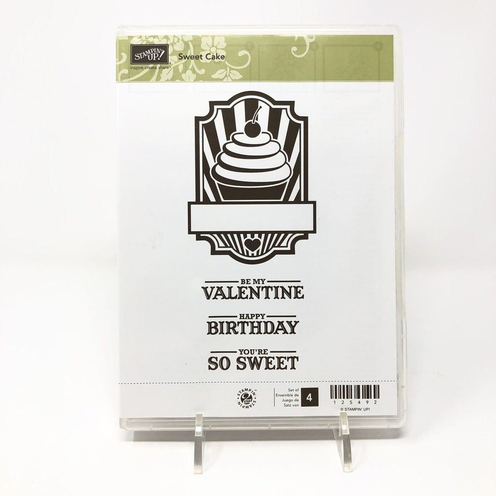 NEW Stampin' Up! Stamp Set SWEET CAKE 4 Scrapbooking Rubber Stamps BIRTHDAY